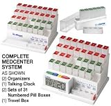 MedCenter System Talking Monthly Pill Reminder, 2 Organizers PLUS 7 Day Travel Pack