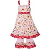 AnnLoren Girls PAPER DOLLS Dress & Capri Clothing Set