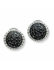 1.3 Carat 14K White Gold Diamond Omega Back Earrings