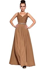 Modest Crystal Crystals Lace Beaded Applique Chiffon/Taffeta/Tulle Prom Dress 