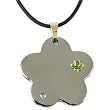 Lucky Clover Pendant Charm Necklace Stainless Steel CZ Diamond by Bucasi