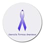 Anorexia Nervosa Awareness Ribbon Round Mouse Pad