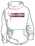 Bologna F.C. 1909 Basic Logo Hoodie, Adult Large - White