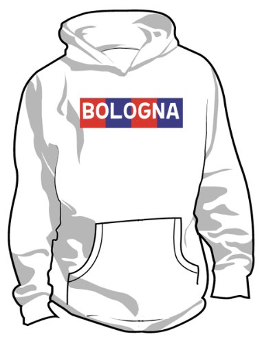Bologna F.C. 1909 Basic Logo Hoodie, Adult Large - White