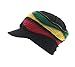 Milani Rasta-Inspired Patterned Woven Beanie with Bill
