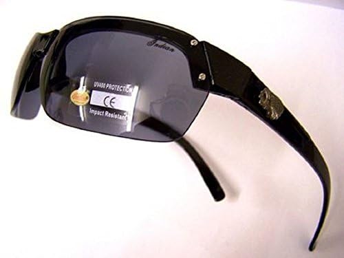 Indian Motorcycle Sunglasses BLACK Semi Frameless Wraparound UV 400 Sun Protection SHADES Peepers