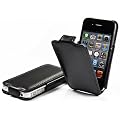 StilGut SlimCase exklusive Tasche f�r Apple iPhone 4/ 4s Smartphone aufklappbar in schwarz