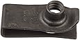 Steel Tapped-Hole U-Style Clip-On Nut, Plain Finish, 1/4"-20 Thread Size, For 0.025"-0.15" Material Thickness, 0.781" Edge Distance (Pack of 25)