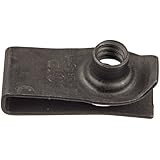 Steel Tapped-Hole U-Style Clip-On Nut, Plain Finish, 1/4"-20 Thread Size, For 0.025"-0.15" Material Thickness, 0.781" Edge Distance (Pack of 25)
