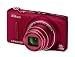 Nikon Coolpix S9500 Digitalkamera (18 Megapixel, 22-fach opt. Zoom, 7,6 cm (3 Zoll) OLED-Display, Bildstabilisator) rubin rot