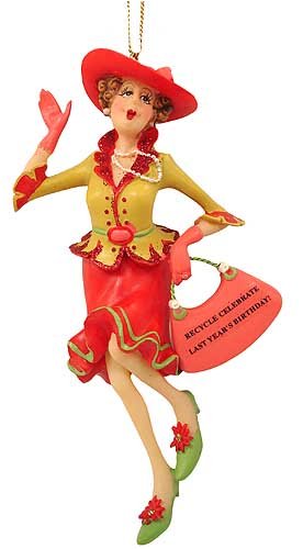 Recycle Birthday's Diva Grandma Christmas Ornament #61230