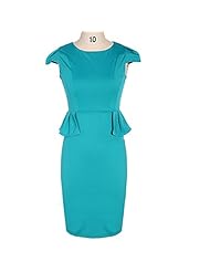 Sheath Peplum Cotton Cap Sleeves Bodycon Dress/Party Dress 