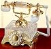 CRYSTAL AND GOLD ANTIQUE SQUARE TELEPHONE