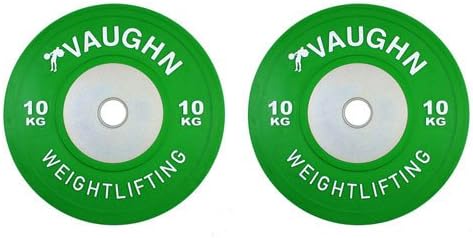 10 Kg Vaughn Competition Bumper Plates Olympic Weight Plates Crossfit Exercise