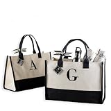 セレブ御用達 数量限定入荷！Mud Pie/マッドパイ INITIAL CANVAS TOTE/イニシャル キャンバストートバッグ
