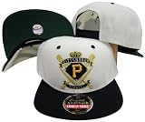 Pittsburgh Pirates Crest Two Tone Plastic Snapback Adjustable Plastic Snap Back Hat / Cap