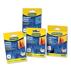 Sellotape Sticky Fixers Double-sided 12x25mm 140 Pads Ref 1445422 [Pack of 6]