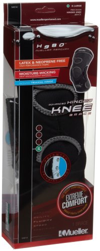 Mueller Hg80 Hinged Knee Brace, X-Large, Black, 1-Count Box