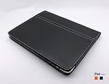 CrazyOnDigital Black Leather Carrying Case Cover for Apple iPad 3G tablet / Wifi model 16GB, 32GB, 64GB (fits 9.7" display of the iPad) with free Crazyondigital wristband