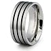 9mm Stainless Steel Men's Ring with Black Resin Inlay (Sizes 8-12)