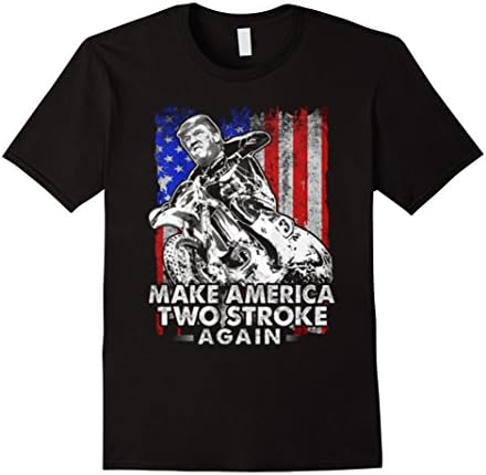 Men's Make America Two Stroke Again T shirt Medium Black
