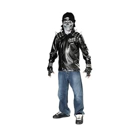 Dead City Choppers Child's Metal Skull Biker Rider Costume, Medium
