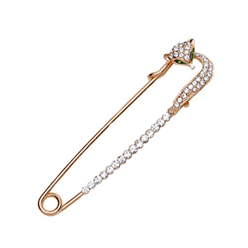 Maikun Womens Diamante Fox Ornament Pin Brooch Breastpin Broach Fashion Jewelry Gift