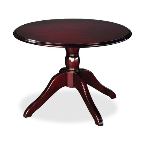  Tiffany Toscana Veneer Conference Table   Round   4 Legs   42 x 29.5   Mahogany