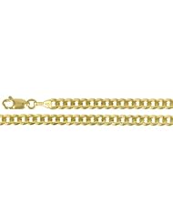 4mm 14K Yellow Gold Solid Concave Curb Classic Link Chain Necklace with Secure Lobster Claw Lock Sizes 16" to 30" Available