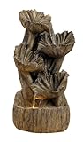 IMAGE OF Kenroy Home #50005AWD Wood Flower Wall/Table Fountain with Aged Wood Finish