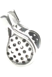 Tennis Racquet .925 Sterling Silver Bead Charm Pandora Chamilia Biagi & European Bracelets Compatible