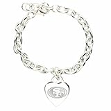 NFL San Francisco 49ers Heart-Charm Bracelet