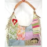 Betty Boop Flower Patchwork Shoulder Hand Carry Bag