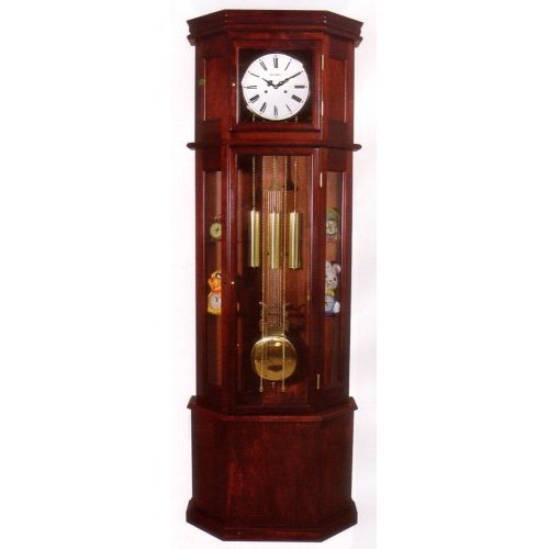 Sofian Cherry Curio Grandfather Clock