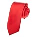 TopTie Mens Necktie Solid Color Red Ties, Formal Neck ties, Gift Ideas