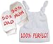 100% Perfect Knot Hat & 50% Mum And 50% Dad Scratch Mits Baby Set