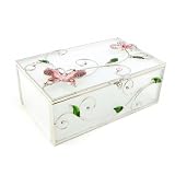 Coffret &agrave; Bijoux "Papillon de Soie" rose