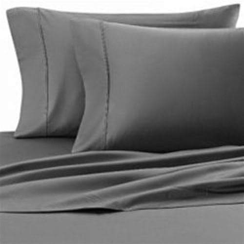 Egyptian Park Real 400-Thread-Count Super Soft Button Closure Designer 1-Piece Luxury Duvet Cover California King Solid Elephant Gray