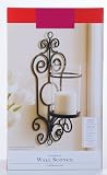 14.25" H Iron Wall Sconce Pillar Holder in Gift Box - Box of 1