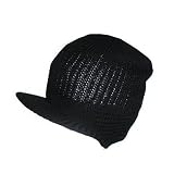 NEW CUFFLESS FOREVER 21 WOMENS BLACK Beanie Visor Skull Cap HAT USA
