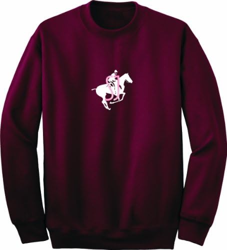 Show Jumping Horse and Rider Shimmering SJ Maroon Sweatshirt