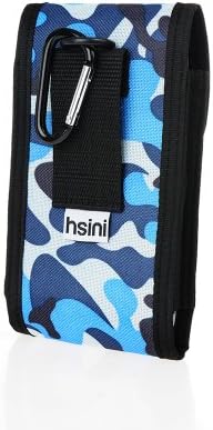 hsini Ring Hook Clip Carry Pouch for Samsung Galaxy Note 2/3 - Retail Packaging - Blue