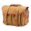 Billingham 335 Canvas Camera Bag With Tan Leather Trim - Khaki