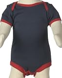 Bella Baby Contrast Two Tone Ringer Short Sleeve One Piece Bodysuit. 102