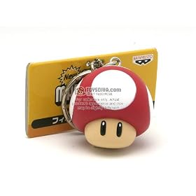 Super Mario Brothers Keychain: Red Mushroom by Super Mario Brothers