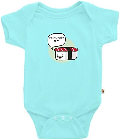 TeezBee Baby's Rice To Meet Tuna Sushi Boy Onesie 12-18 Months Baby Blue