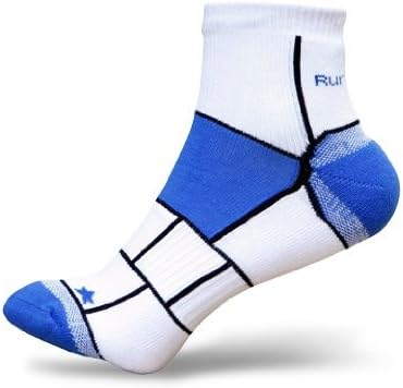 Three Pair Pack RunBreeze Mens Anti Blister Ankle Double Layered Technical Running Socks (9.5-11.5 US Mens)