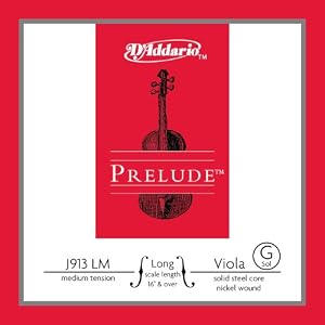 D’Addario Prelude Viola Single G String, Long Scale, Medium Tension