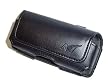 Premium Black Horizontal Leather Side Case Pouch with Belt Clip for ZTE C78 / UTStarcom 1450 / Samsung R510 / Motorola F3, E8 ROKR