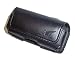 Premium Black Horizontal Leather Side Case Pouch with Belt Clip for ZTE C78 / UTStarcom 1450 / Samsung R510 / Motorola F3, E8 ROKR